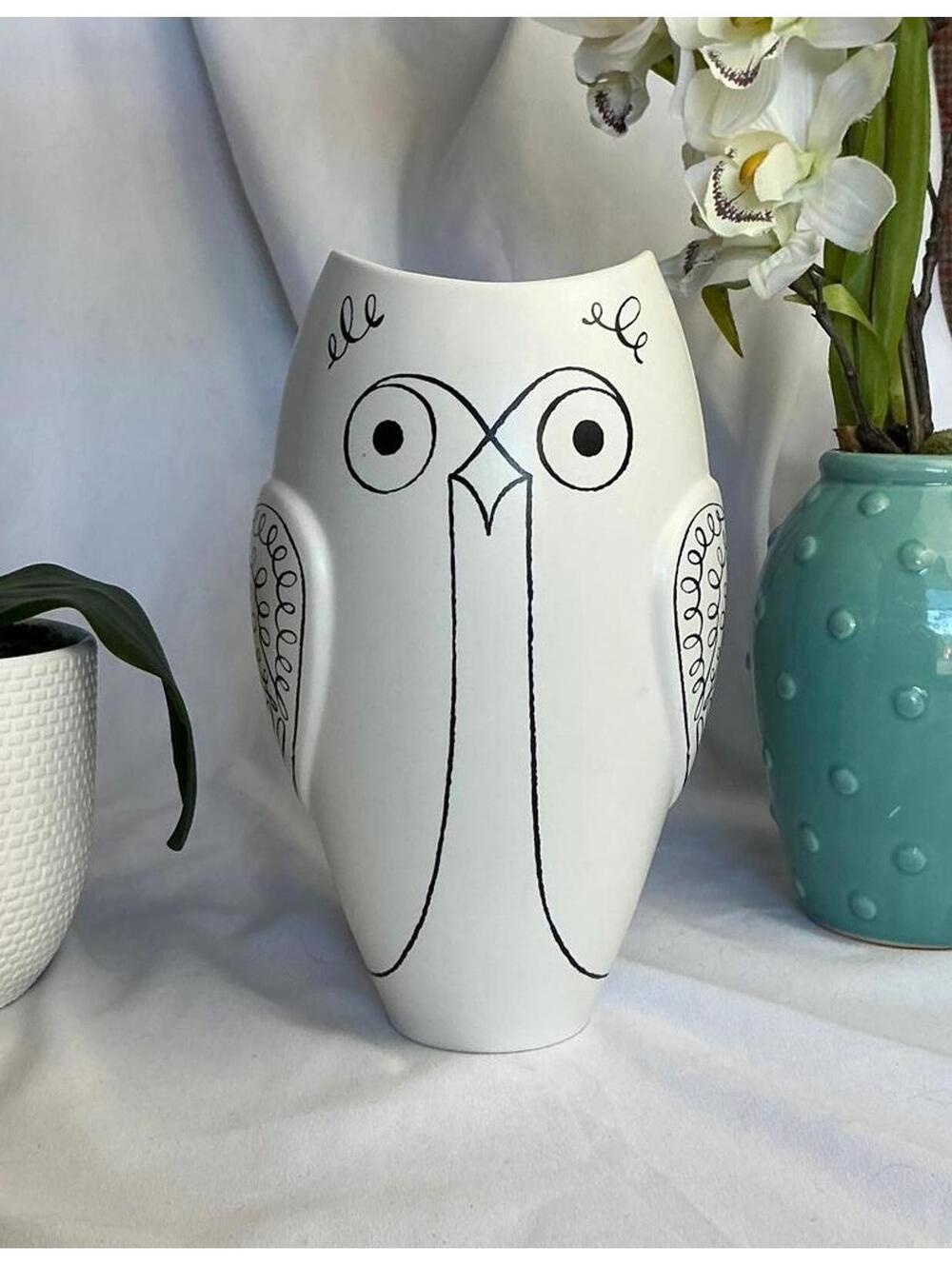 Kate Spade New York White Woodland Park Owl Vase